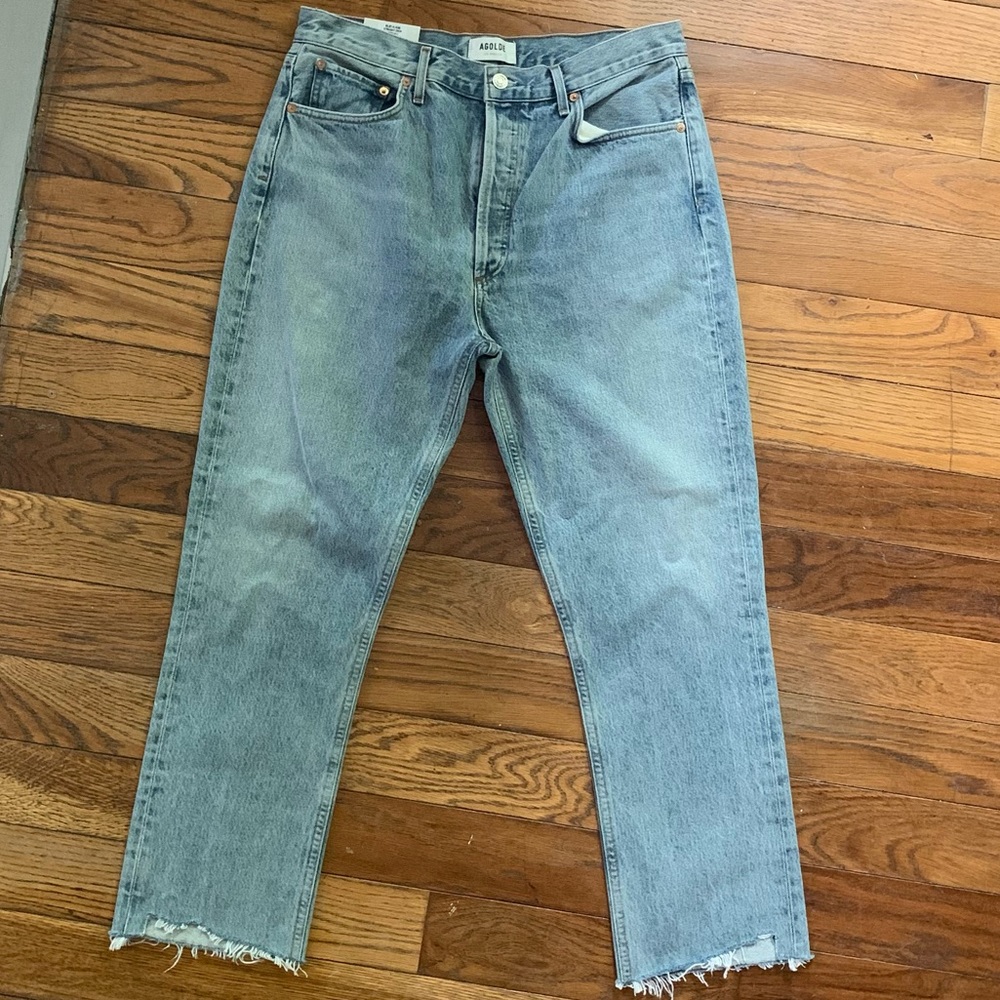 NWT AGOLDE Riley High Rise Straight Crop, Size 31